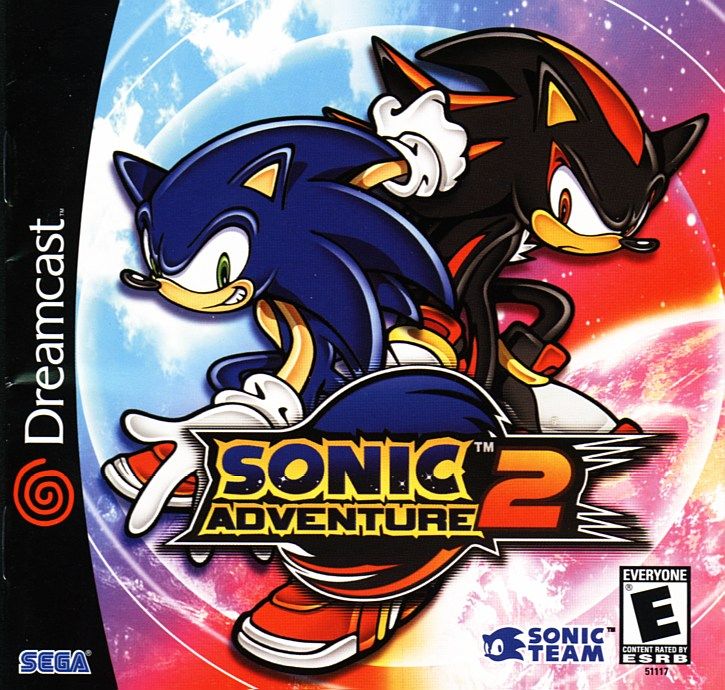 Sonic Adventure 2 box art for Sega Dreamcast